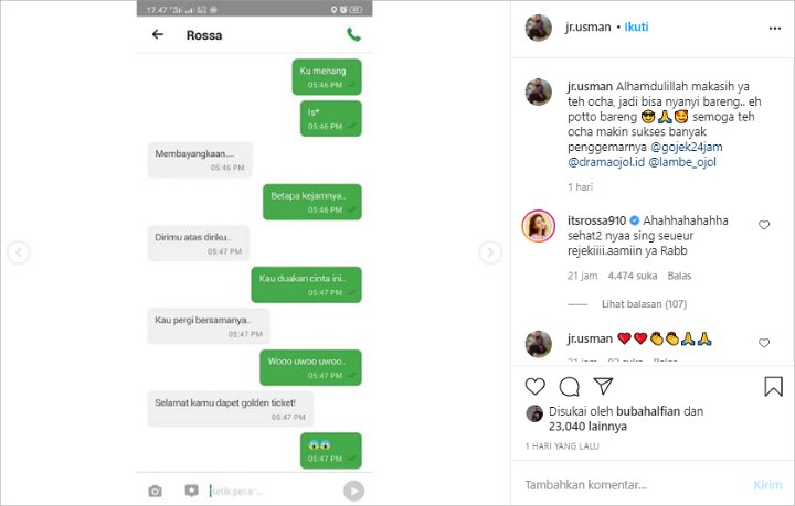 Viral Curhatan Driver Ojol Saat Dapat Orderan Dari Rossa, Begini Keseruannya
