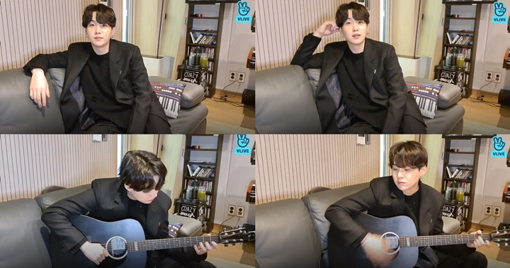 Suga BTS Main Gitar Bak Cowok Romantis, \'Piyama\' Tak Biasa Curi Fokus