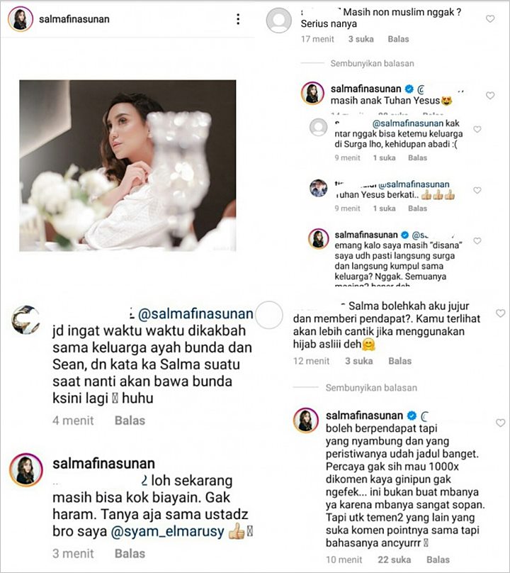 Disinggung Tak Bisa Ketemu Orangtua Di Surga, Salmafina Janji Akan Biayai Keluarga Ke Mekkah