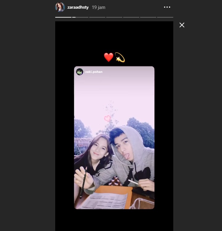 Adhisty Zara Bagikan Foto Mesra, Beri Semangat untuk Sang Kekasih yang Lagi UTS