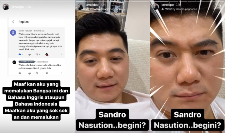 Chef Arnold Diejek Sok Inggris dan Bikin Malu, Begini Permintaan Maaf Kocaknya