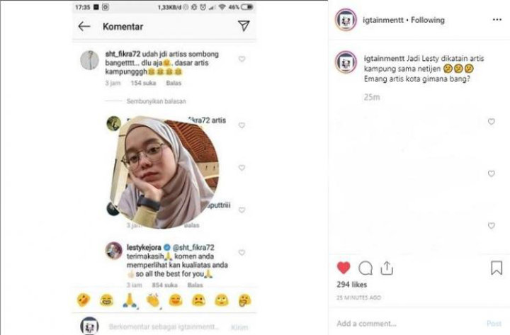 Lesty Kejora vs Haters