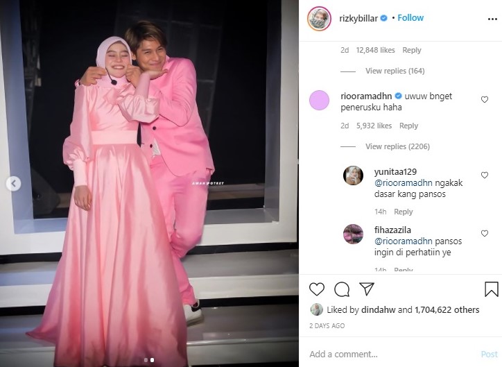 Rizky Billar Mesra Foto Bareng Lesti, Rio Eks Pacar Settingan Kekeyi Disemprot Netter Usai Komen Ini