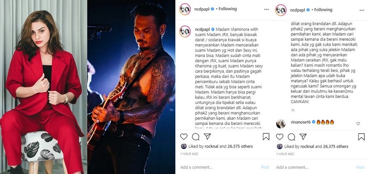 Nora Alexandra Diminta Cerai dari Jerinx SID