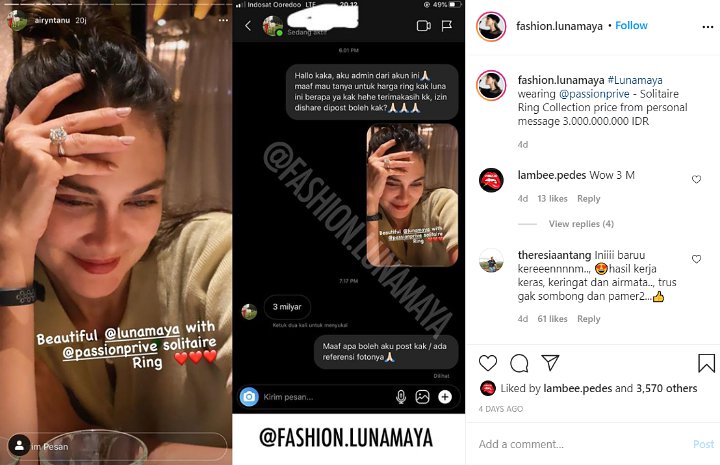 Luna Maya Diduga Dilamar Usai Malu-malu Pamer Cincin Berlian di Jari Manis, Harganya Bikin Melongo