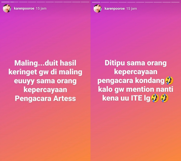 Lama Tak Ada Kabar Karen Idol Murka Uang Lenyap Kena Tipu Orang Dekat Pengacara Artis