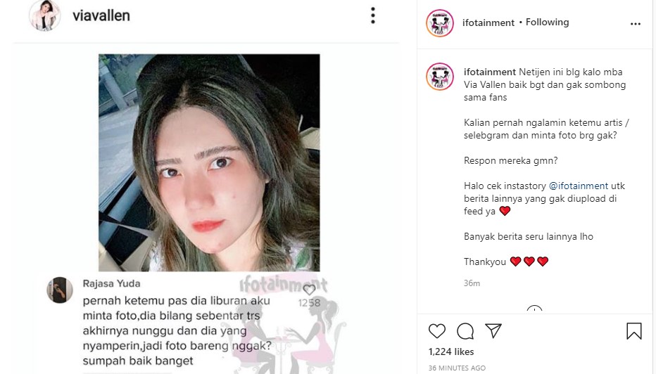 Beredar Curhatan Netizen Saat Bertemu Via Vallen, Ternyata Begini Sikapnya ke Penggemar