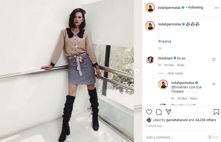 Indah Permatasari Pemotretan