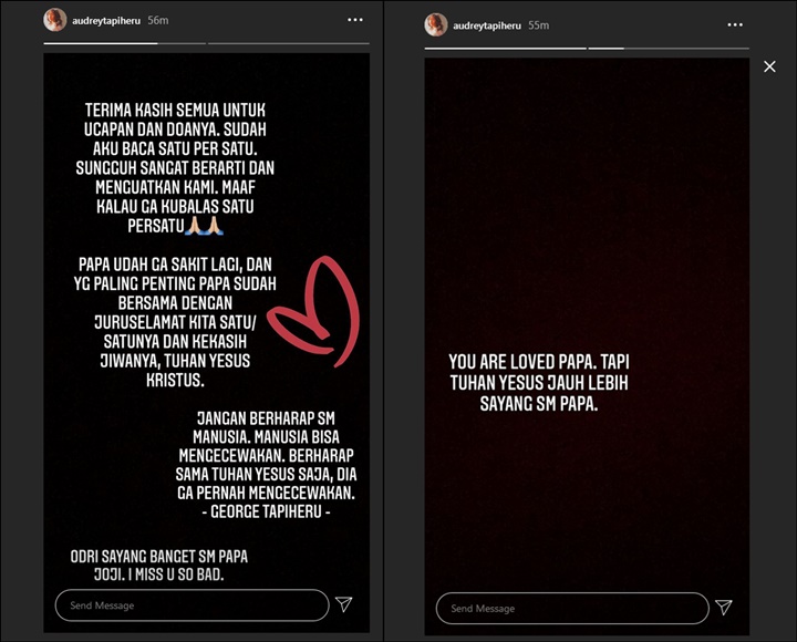 Postingan Audrey Tapiheru