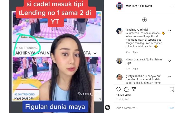 Denise Chariesta Bangga Video Bareng Nikita Mirzani Jadi Trending, Sebut Netizen \'Figuran Dunia Maya\'