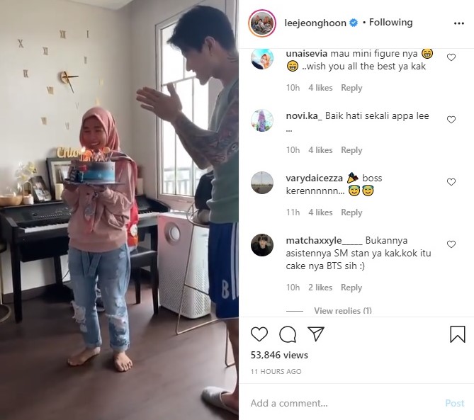 Lee Jeong Hoon Rayakan Ultah Pengasuh Anak, Bentuk Kue Sukses Jadi Sorotan