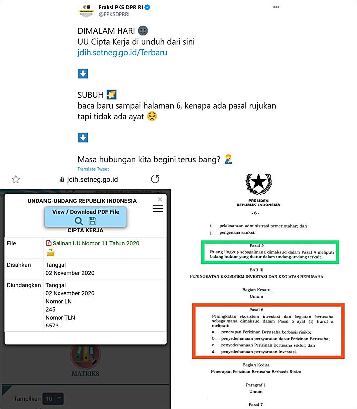 UU Ciptaker 1.187 Halaman Resmi Diteken dan Berlaku Mulai Kemarin