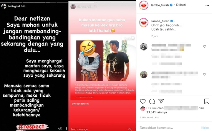 Rio Ramadhan Tak Akui Nadya Pacar Baru Lutfi Agizal sebagai Mantan Kekasih