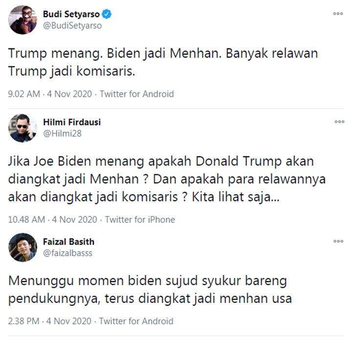 Kelakar Netizen Soal Menhan