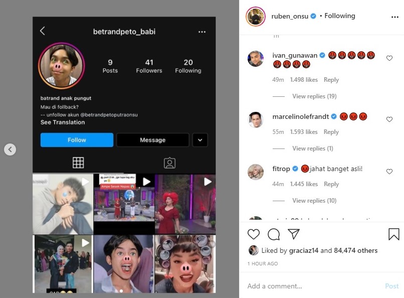Ruben Onsu Tersulut Emosi Usai Muncul Akun Khusus Pembenci Anaknya, Rekan Artis Ikut Geram