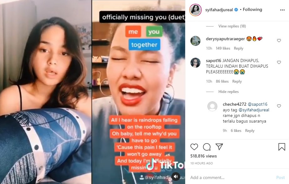Syifa Hadju Bikin Tambah Iri Usai Tunjukkan Kemampuan Vokal, Netter Ramai Larang Lakukan Hal Ini