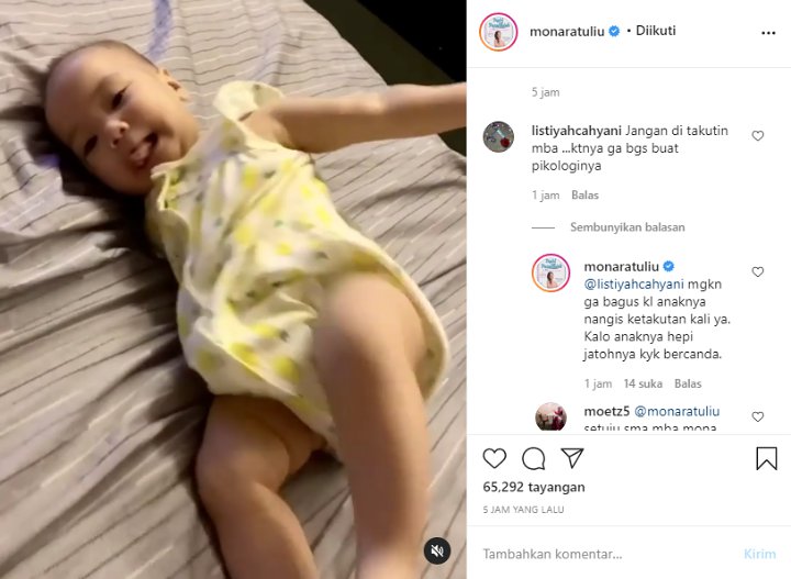 Mona Ratuliu Kena Tegur Saat Bagikan Reaksi Numa Ketika \'Ditakut-Takuti\'