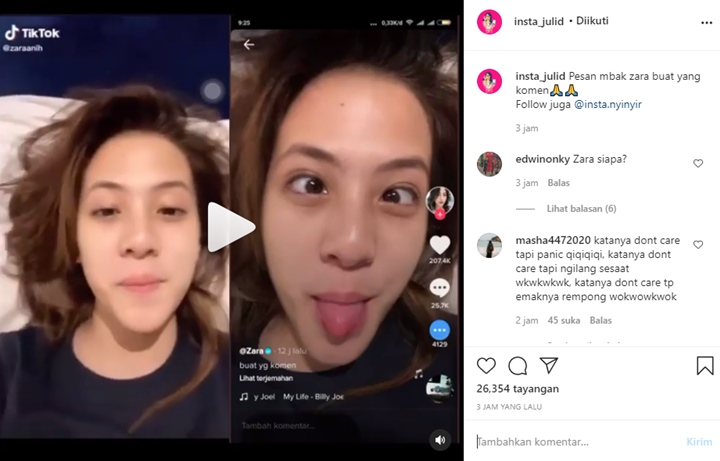  Tak Peduli Hujatan, Adhisty Zara Ejek Haters dengan Julurkan Lidah
