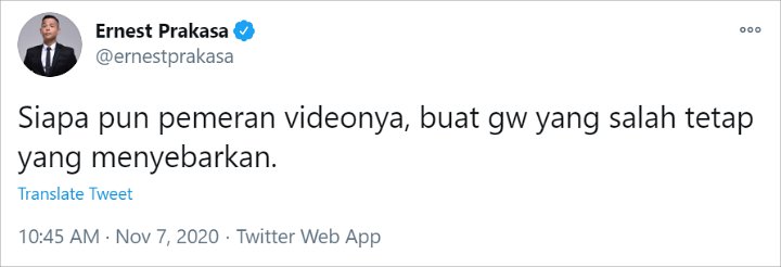 Ernest Prakasa Ikut Komentari Soal Video Syur Mirip Gisel, Salahkan Pihak Ini