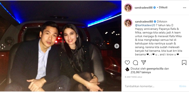Rayakan Anniversary ke-4, Sandra Dewi Bagikan Potret Lawas bareng Harvey Moeis