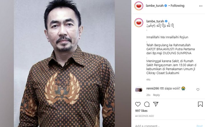 Gatot Brajamusti meninggal Dunia