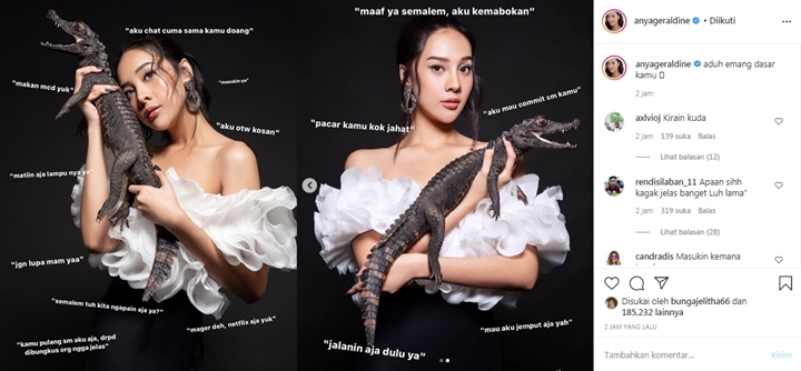 Anya Geraldine Cantik Foto Sama Buaya, Ternyata Ini \'Maknanya\'