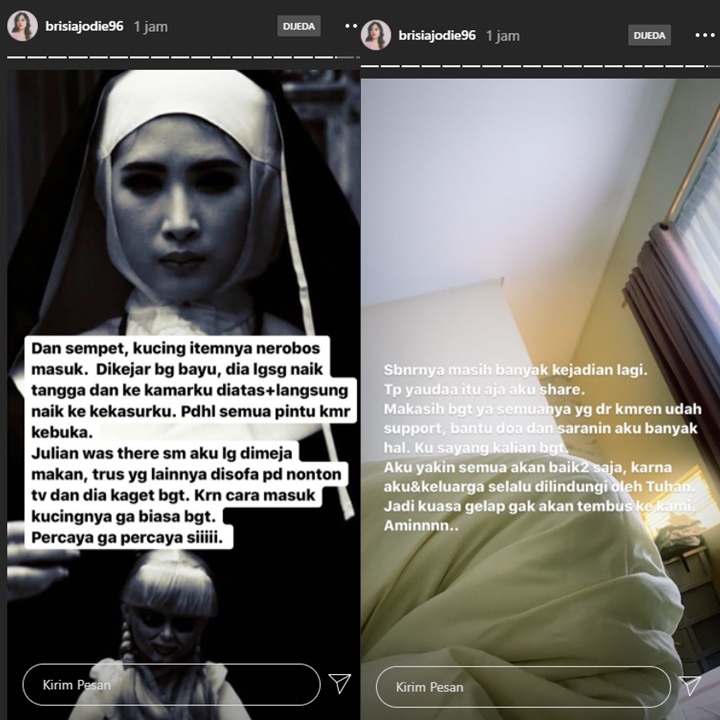 Masih Berlanjut, Brisia Jodie Diteror Suara Ledakan hingga Kucing Hitam