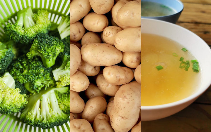 Puree Brokoli, Kentang dan Kaldu Ikan