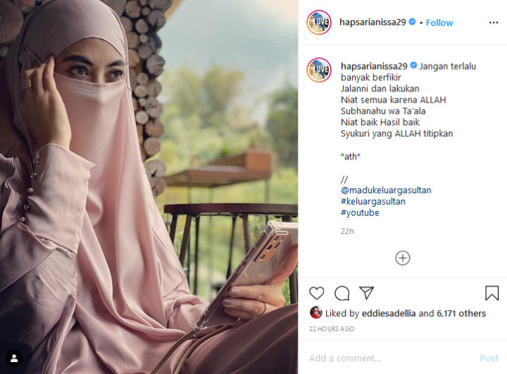 Penampilan Tertutup Annisa Trihapsari Pakai Cadar Jadi Sorotan, Dipuji Makin Cantik