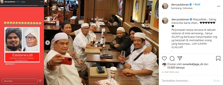 Sempat Salat Subuh, Ayah Ustaz Derry Sulaiman Meninggal Dunia Pagi ini