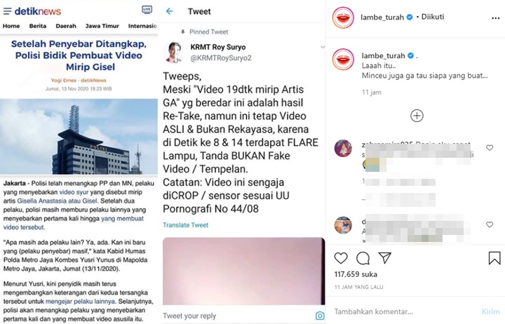 Roy Suryo Tegaskan Asli, Polisi Bakal Cari Pembuat Video Syur Mirip Gisel