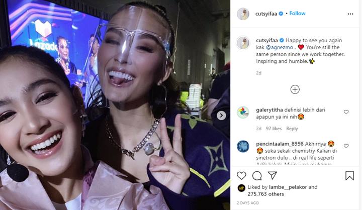 Cut Syifa Pamer Keakraban dengan Agnez Mo Hingga Selfie Bareng, Pernah Main Satu Sinetron