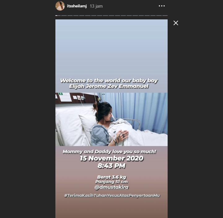 Sheila Marcia Melahirkan Bayi Laki-laki, Sang Suami Ungkap Nama Buah Hati