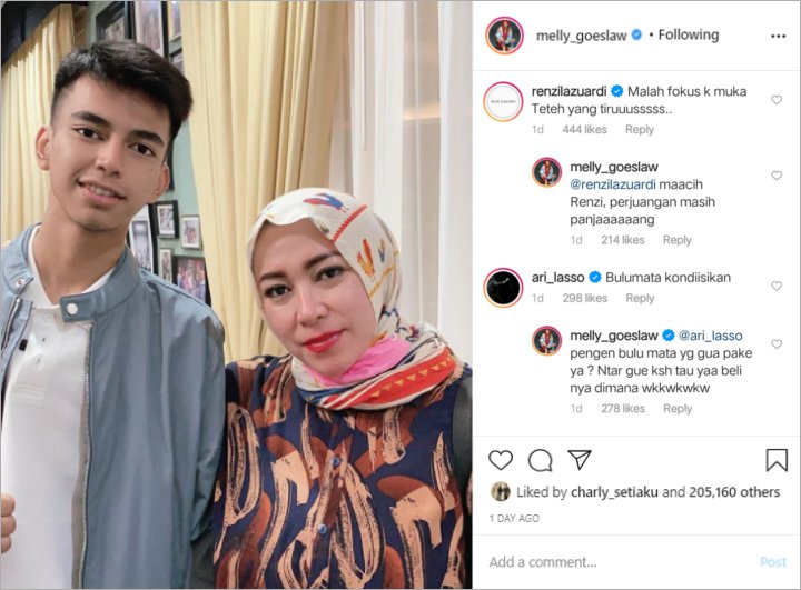Melly Goeslaw Pamer Foto Bareng Raffi Ahmad KW, Penampilan Barunyya Malah Bikin Salfok