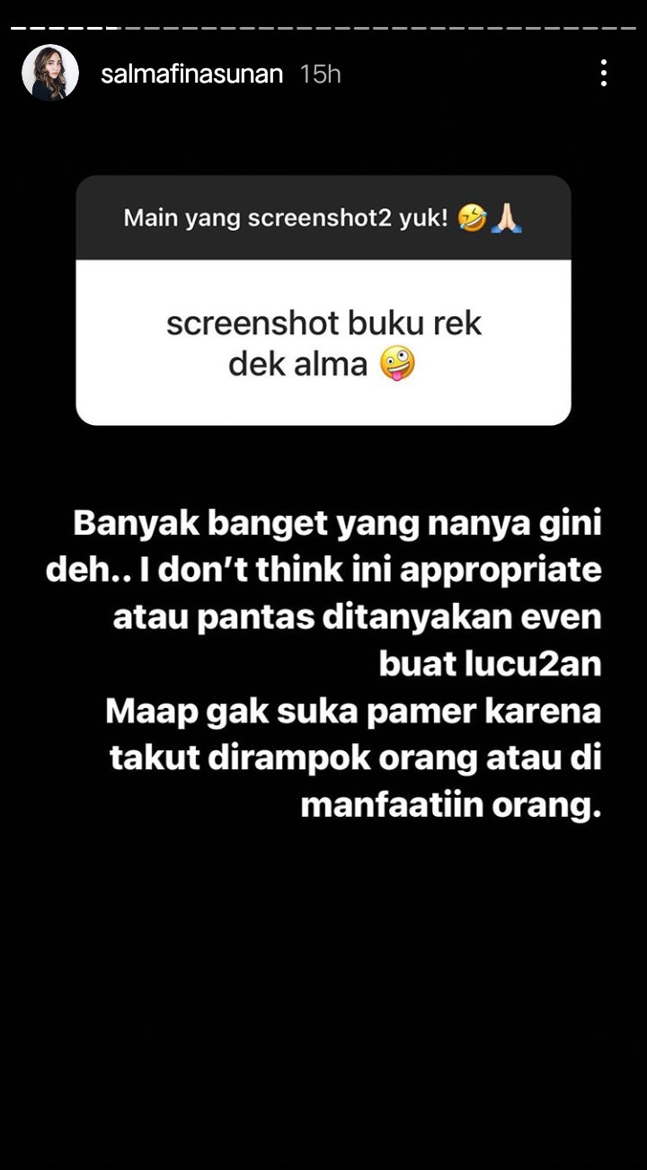 Sering Tampil Mewah, Salmafina Beri Reaksi Mengejutkan Saat Ditantang Tunjukkan Isi Rekening