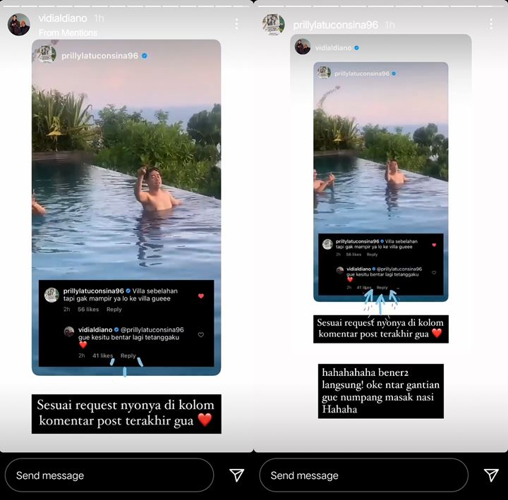 Sewa Vila Sebelahan, Prilly Latuconsina Dibikin Jantungan Vidi Aldiano Gara-gara Hal Ini