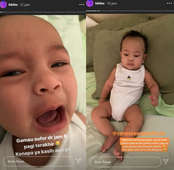 \'Lepas\' ASI, Bayi Vanessa Angel Sempat Tak Mau Minum Sufor hingga Berat Badan Turun
