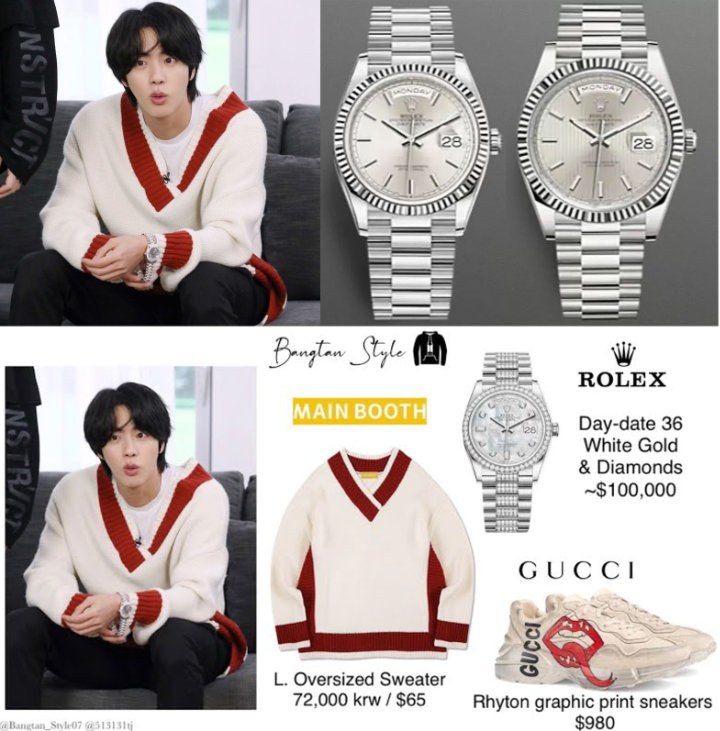Jam Tangan dan Sweater Jin BTS Jadi Perhatian, Ternyata Harganya Berkebalikan