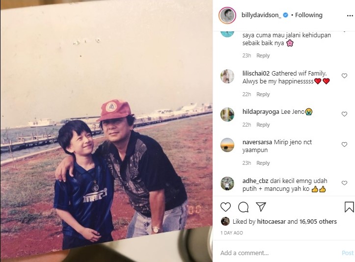 Bagikan Foto Masa Kecil, Billy Davidson Dibilang Mirip Jeno Member NCT
