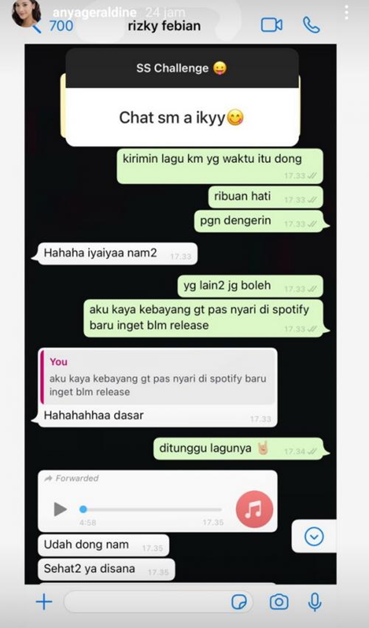 Anya Geraldine Beberkan Isi Chatnya Dengan Rizky Febian Minta Dikirimi Ini