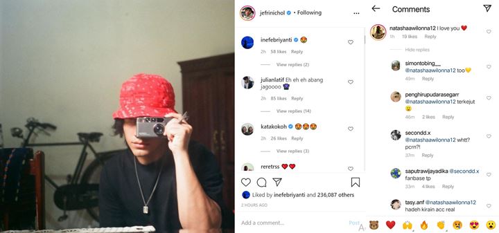 Jefri Nichol Pamer Foto Baru, Natasha Wilona Mendadak Bilang Sayang Bikin Kaget