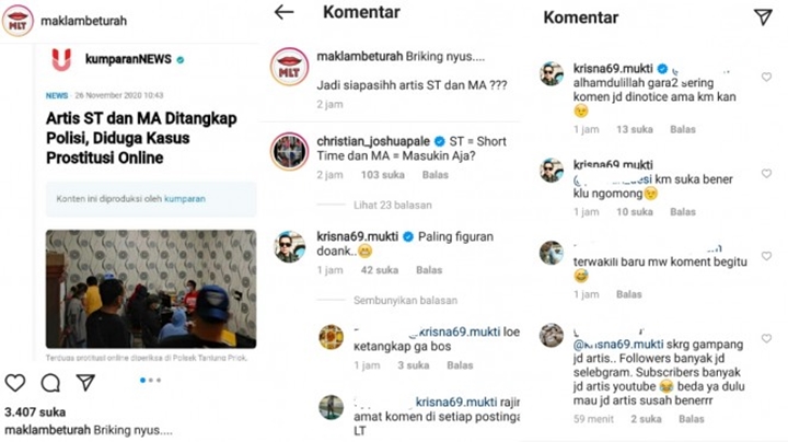 Polisi Ungkap Karier Artis ST dan MA Terjerat Prostitusi, Krisna Mukti Beri Tanggapan Ini