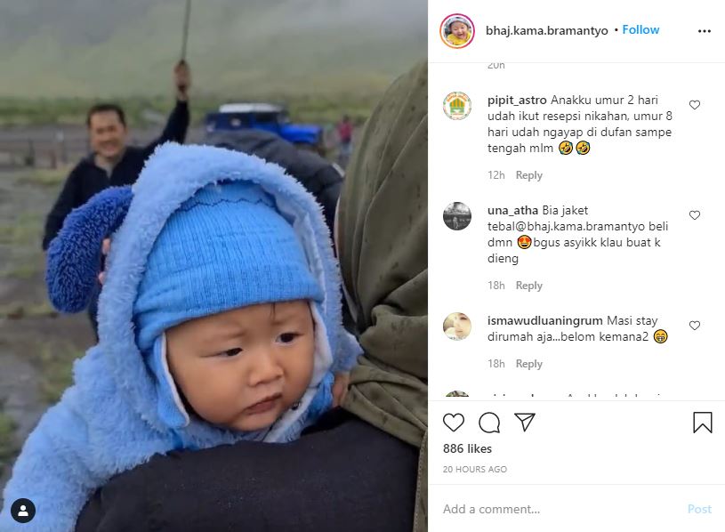Baru 4 Bulan, Zaskia Adya Mecca Sudah Ajak Putra Bungsunya Naik Gunung Bromo