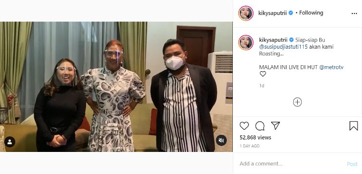Kocak! Kiky Saputri Nyaris Dilempar Sepatu Susi Pudjiastuti Usai Sindir Edhy Prabowo