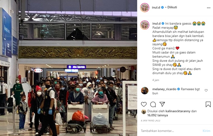 Inul Daratista Bagikan Suasana Ramai Bandara, Sampaikan Pesan Penting ini
