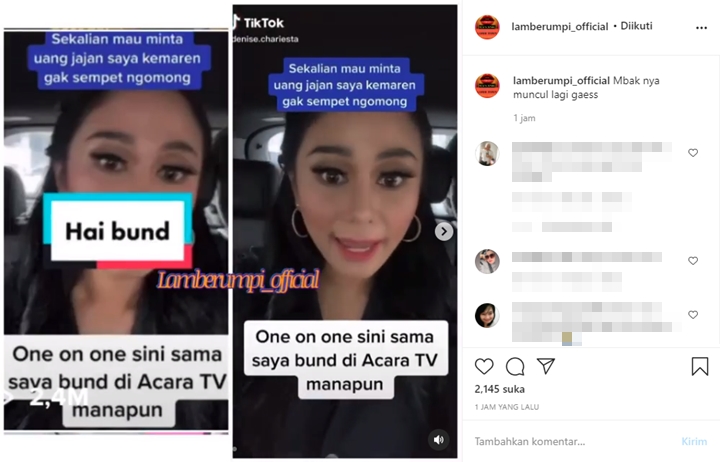 Denise Chariesta Tak Terima Disindir Inul Daratista \'Bikin Enek\', Tantang One on One