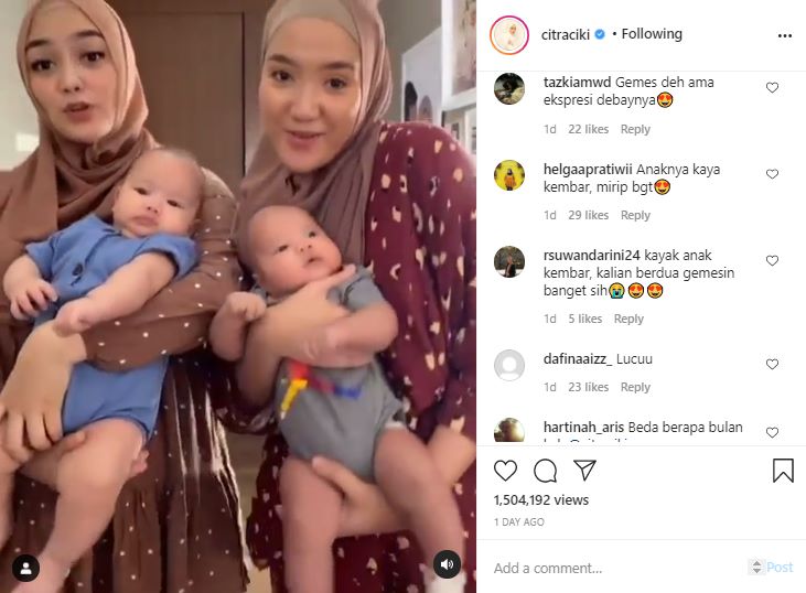 Citra Kirana dan Sang Kakak Kompak Joget Sambil Bawa Anak, Wajah Bak Kembar Bikin Gemes