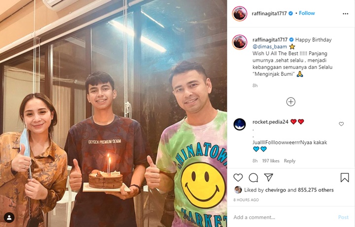 Dimas Sang \'Kembaran\' Ulang Tahun, Ini Harapan Raffi Ahmad dan Nagita Slavina