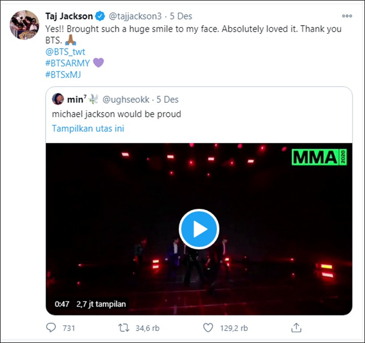 Melon Music Awards 2020: Aksi Dance Break BTS Tuai Pujian Dari Keluarga Mendiang Michael Jackson