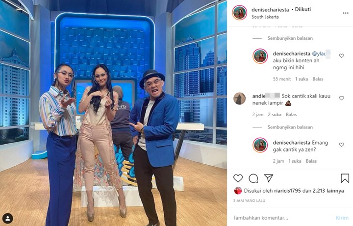 Denise Chariesta Pamer Sibuk Dipanggil TV, Celana dan Sepatu Diledek Itu-itu Aja